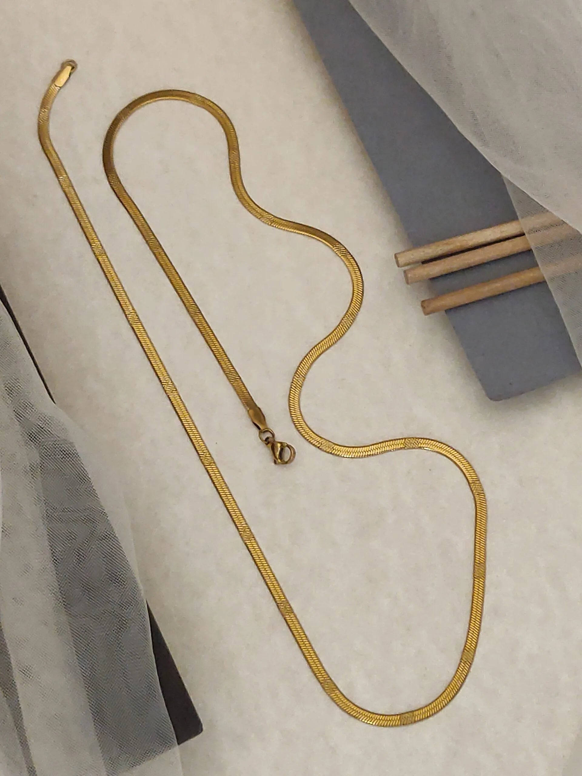 18k Gold plated snake chain